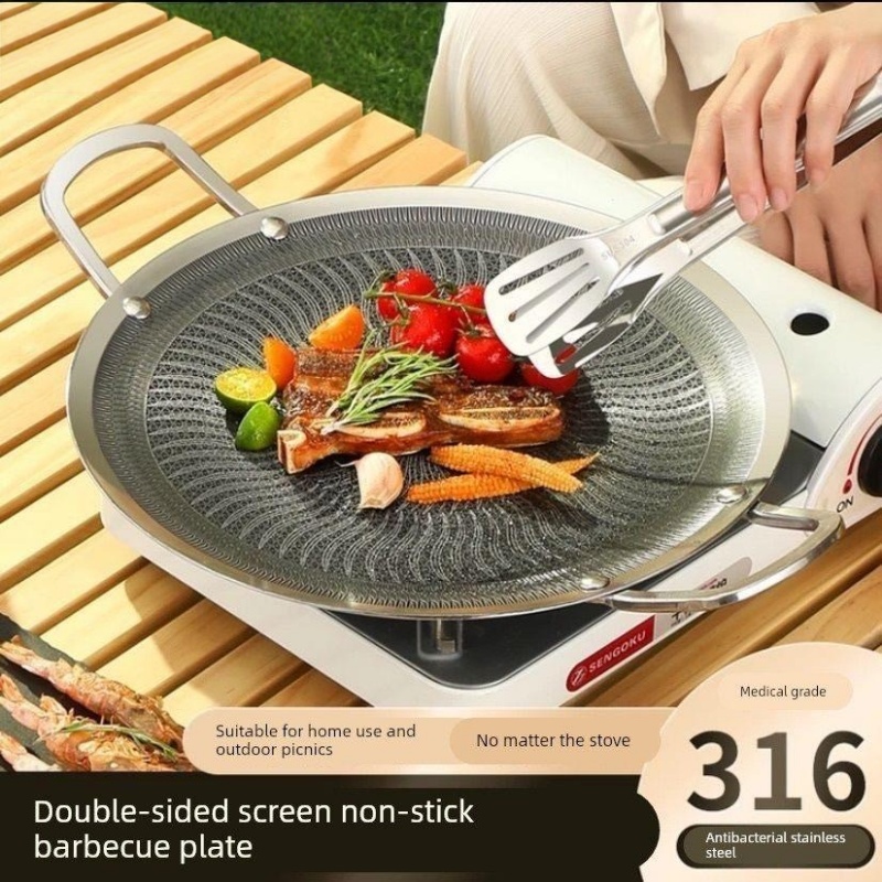 Camping Hiking Cooking - Poêle de cuisson multifonctionnelle en acier