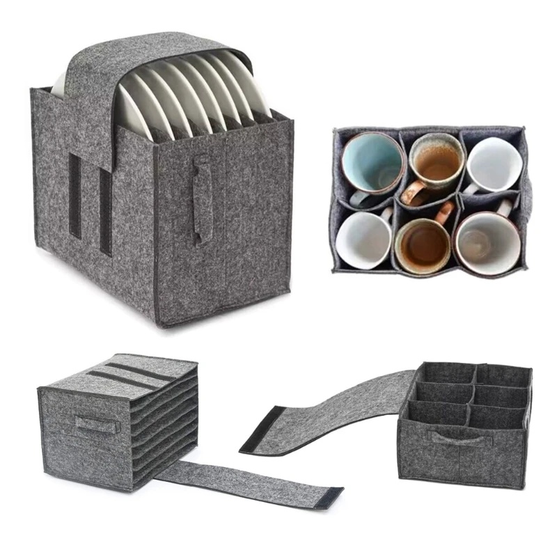 Camping Cooking Organizer - Porte-sac de rangement en feutre, assiette,