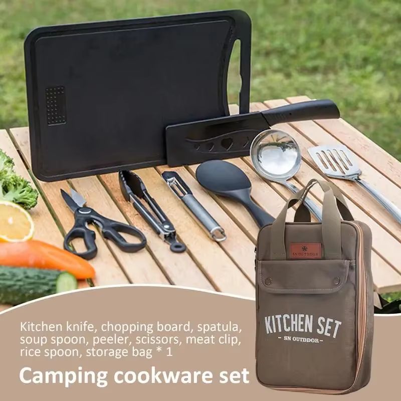 Ensemble de 8 ustensiles de cu - Camping Cooking Organizer avis et prix