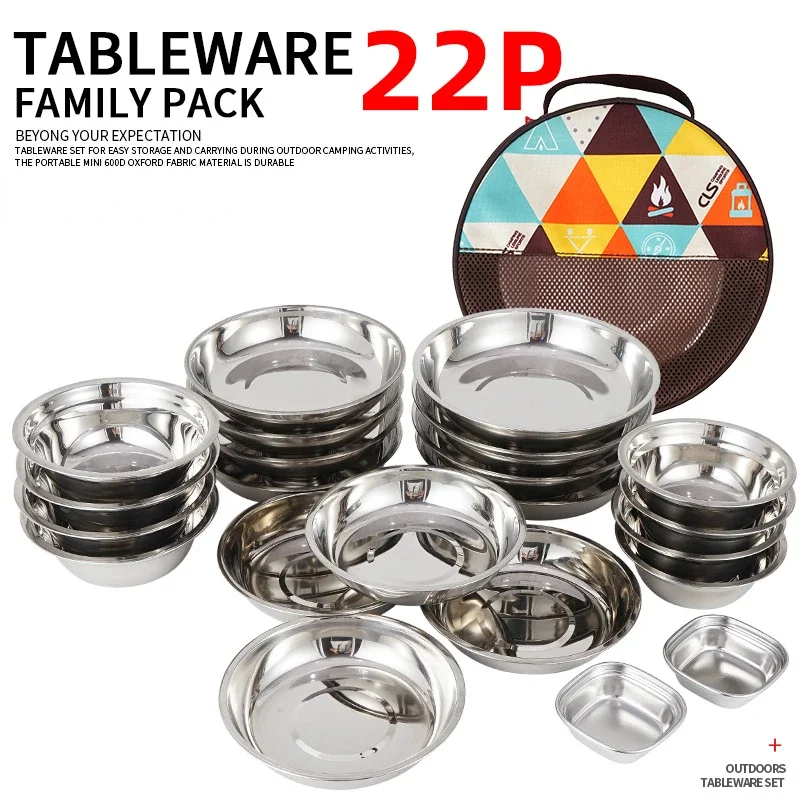 Ensemble de 22 assiettes de ca - Camping Cooking Dining Set avis et prix