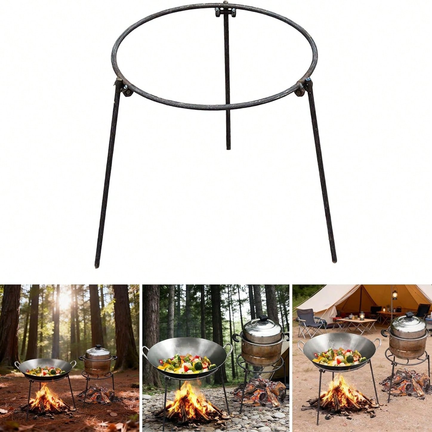 Trépied de camping portable po - Camping Hiking Cooking avis et prix